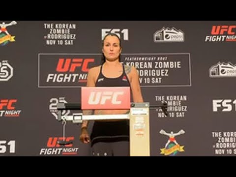 Germaine de Randamie and Raquel Pennington - Official Weigh-ins - (UFC Denver) - /r/WMMA