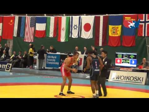 2012 UNIV WORLDS: Johnson (USA) dec. Macarei (ROU), 60 kg Greco bronze bout