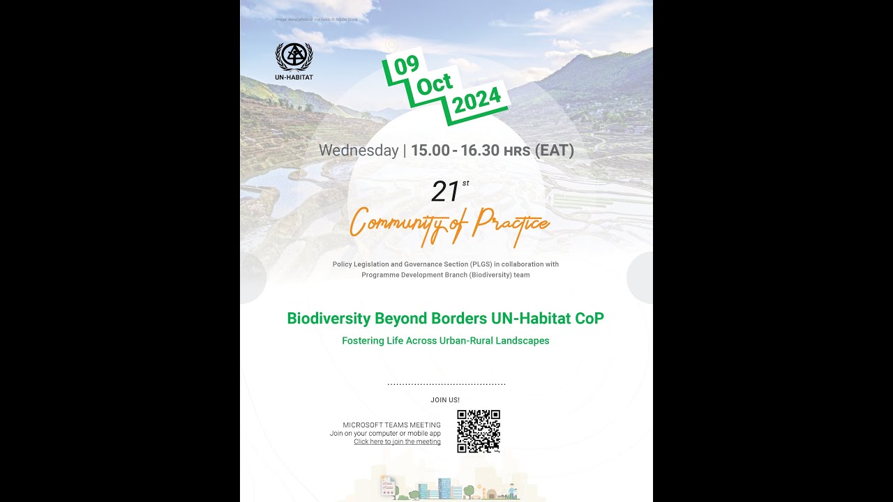 Biodiversity Beyond Borders: Fostering Life Across Urban-Rural Landscapes. 21st PLGS-PDB CoP