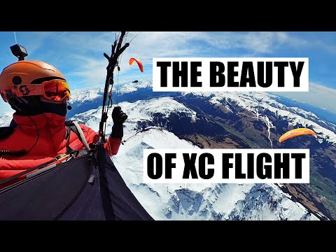 The beauty of cross country flying on a paraglider | 8 hours in 4 minutes