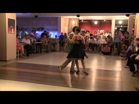  Cesira Miceli  and  Chenkuo Che Sierra  are  dancing  to  a  nontraditional song  at  Sunny Tango Festival  in  2012