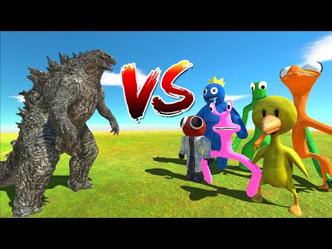 Rainbow Friends VS Godzilla 2021 - Animal Revolt Battle Simulator