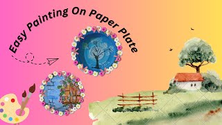 Easy Painting Technique | Acrylic painting on paper plate #art #painting #diy #wallhanging