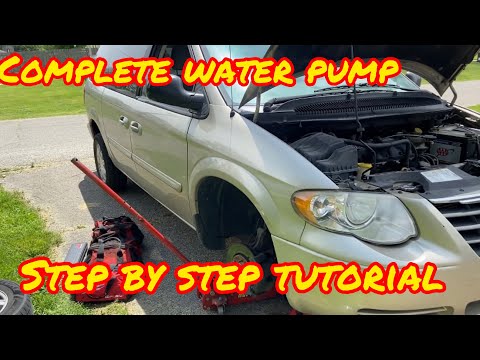 25min water pump 3.8l 3.3l Dodge Chrysler minivan caravan 3.8 3.3 leaking coolant antifreeze replace