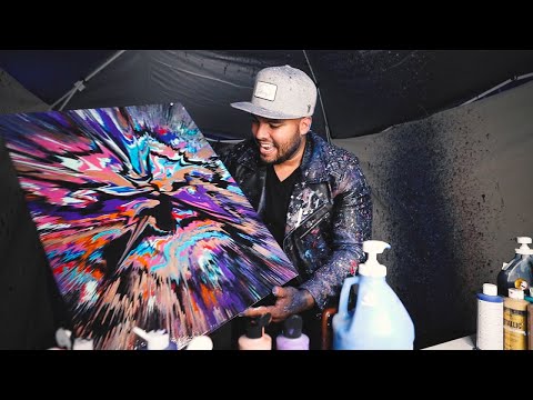 GIANT Spin Art! Johnny Q Daily Vlog Episode 53