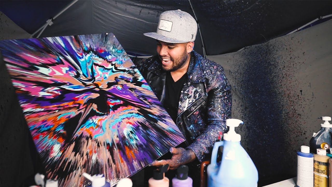 GIANT Spin Art! Johnny Q Daily Vlog Episode 53