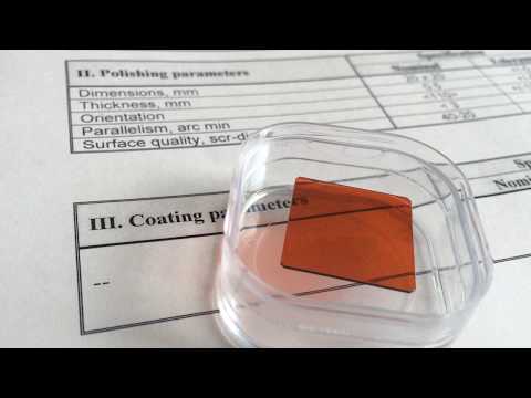 ZnTe crystals for Large Aperture Optical Rectification - sales@dmphotonics.com