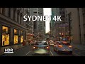 Driving Sydney 4K HDR Downtown Sunrise Australia