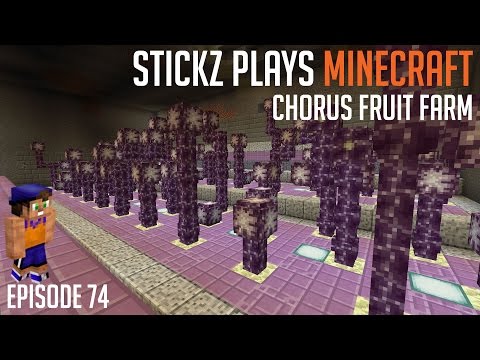 Stickz Plays Minecraft ::  Chorus Fruit Farm (Plus New 1.10 Blocks) :: Ep74