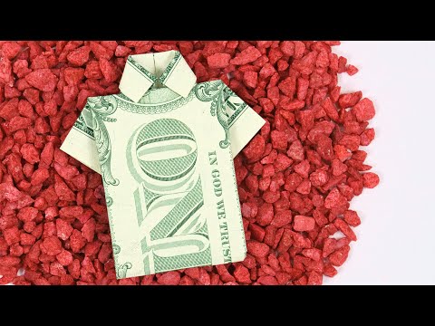Money origami shirt 👕 EASY INSTRUCTIONS
