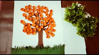 DIY Cardboard Tree with Paper Flowers | Handmade Craft Tutorial
