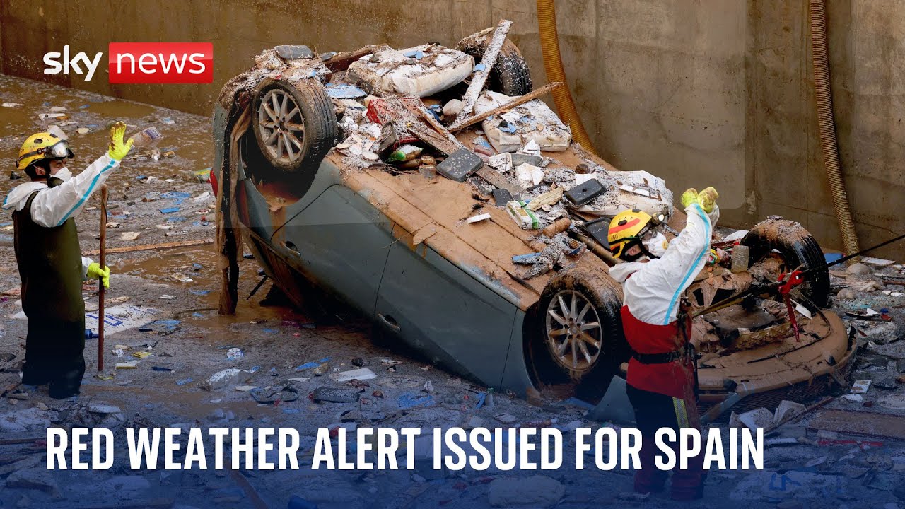 Sky joins Spain clean-up effort as alert issued for Barcelona | Spain Floods