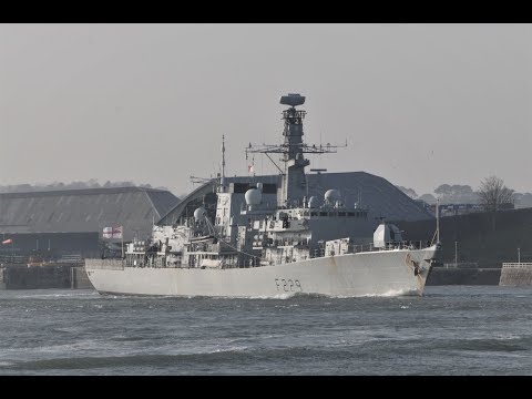 THE QUEEN'S FRIGATE - HMS LANCASTER F229 DEPARTS DEVONPORT NAVAL BASE - 1st March 2021