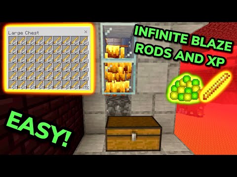 EASIEST BLAZE XP FARM TUTORIAL in Minecraft Bedrock (MCPE/Xbox/PS/Switch/PC)