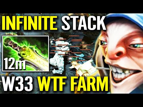WTF 12min Ethereal Blade! W33 MEEPO IMBA Infinite Stack Farm Signature HERO MID Dota Pro Carry Guide