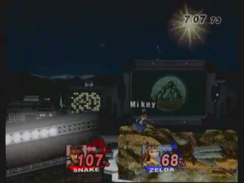 SSBB - DarkLouis (Snake) vs Mikey Lenetia (Zelda)
