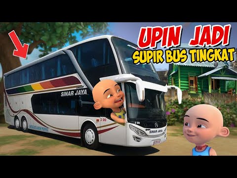 Upin ipin jadi Supir Bis Tingkat mewah , ipin senang ! GTA Lucu