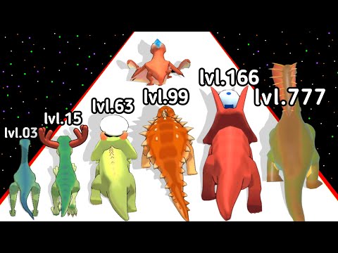 Dino Rush Evolution Level Up Dinosaur 3D Running Gameplay (New Game) 2024