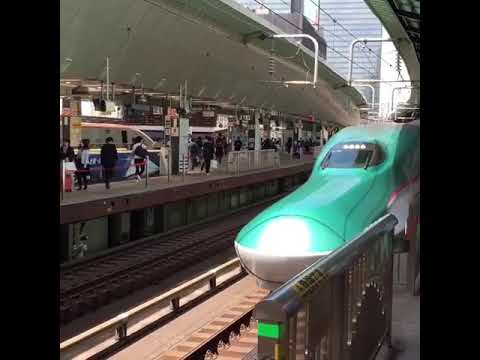Japan new bullet train Arrival at Tokyo japan station Video