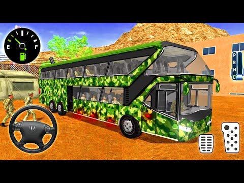 Uphill Offroad Bus Driving Simulator Bus Games | Army Bus Driver 2021 – Android Gameplay