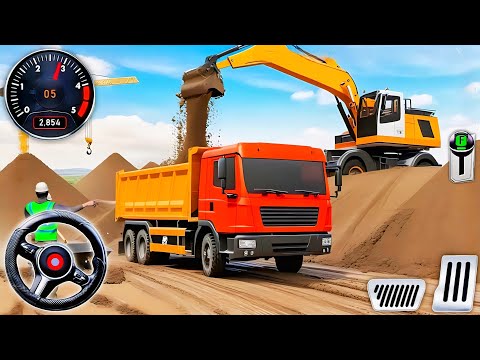 Real City Construction Simulator 3D - City Road Builder Excavator Trucks - Android Gameplay 