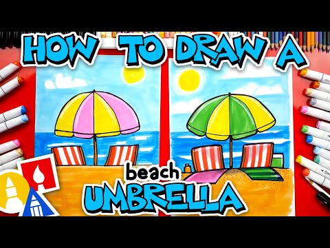 How To Draw A Beach Umbrella