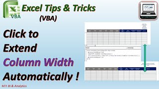 Excel VBA: A click to extend the column width automatically