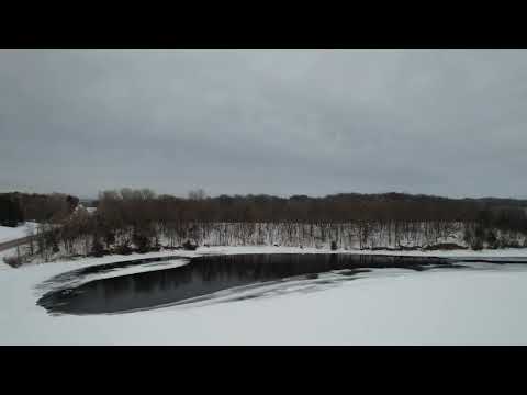 02/04/23 - Lake O'Dowd - OPEN WATER - Aerial Drone views of Ice Road