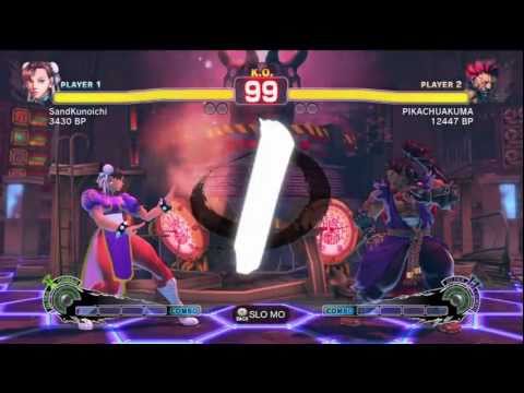 SSFIV ENDLESS BATTLE MATCH JR RODRIGUEZ ( AKUMA ) VS SandKunoichi ( CHUN-LI ) ON XBOX 360