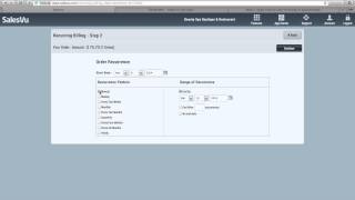 How to use SalesVu's Recurring Billing Feature