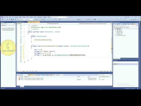 Wpf String Functions Split 1 Codelearning