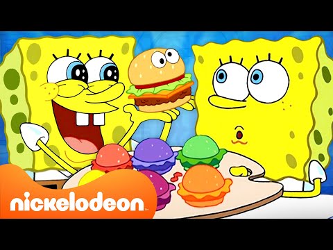 Capa de Bob Esponja | 120 MINUTOS de Hambúrgueres de Siri | Nickelodeon em Português