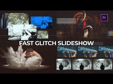 Fast Glitch Slideshow Premiere Pro Templates