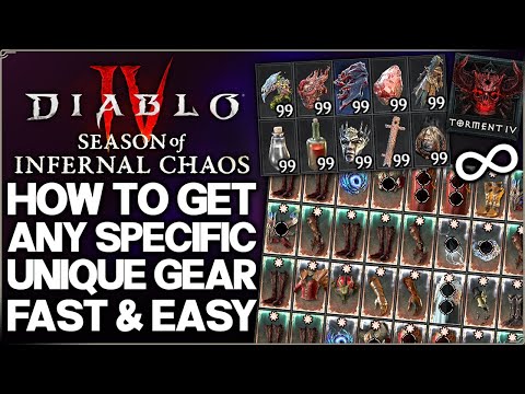 Diablo 4 - Do THIS Now - Get ANY Specific Unique Gear FAST New Season 10 Boss Materials Farm Guide!