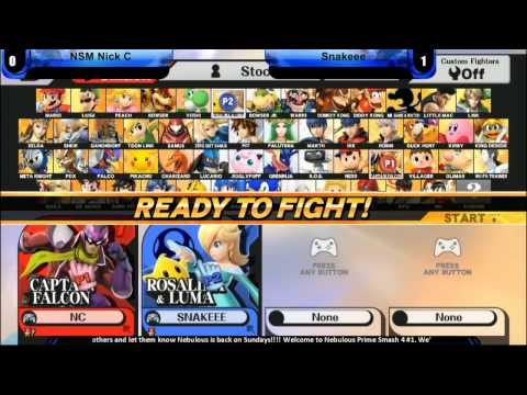 Nebulous Prime Smash #1 - Nick C vs Snakeee August 16, 2015