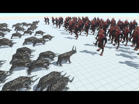 100 Gorgon Army vs 100 Infernal Army ARBS Animal Revolt Battle Simulator