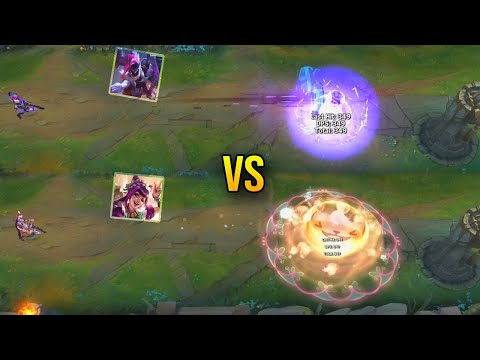 Cafe Cuties Jinx vs Project Jinx Skin Comparison - League of Legends