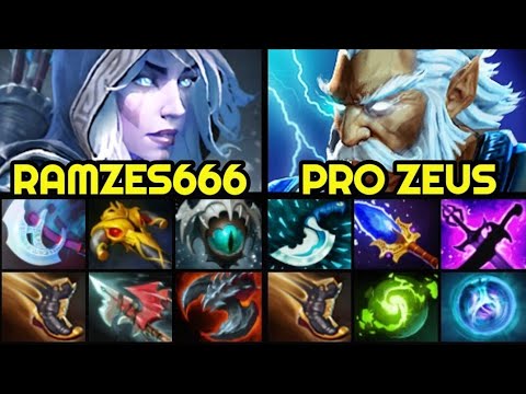 RAMZES666 Drow Ranger Bad Start Intense Game vs Full Slotted Zeus 7.27 Dota 2