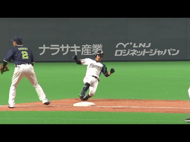 【7回裏】ファイターズ・中島卓がタイムリー3ベースで均衡を破る!! 2019/3/24 F-S