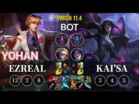 HLE yoHan Ezreal vs Kai'Sa Bot - KR Patch 11.4