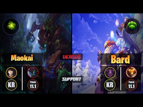 Tarzan MAOKAI (Support) [Aftershock] VS BARD - Master KR Patch 11.1