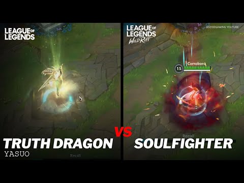 Yasuo Soulfighter VS Truth Dragon Skin Comparison Wild Rift