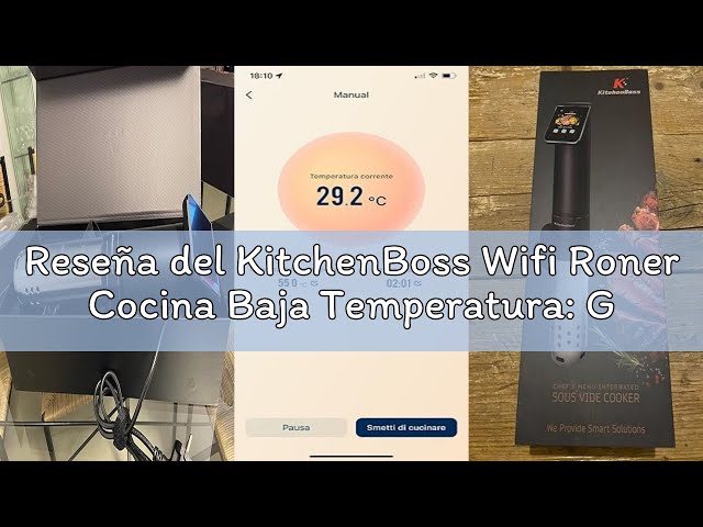 Vídeo relacionado con KitchenBoss Wifi Roner Cocina Baja Temperatura: G330 WLAN Sous Vide Roner, 1100W,Inmersión a Prueba de Agua IPX7 Circuladores Control de APP y Temperatura de Precisión TFT táctil Muy tranquilo