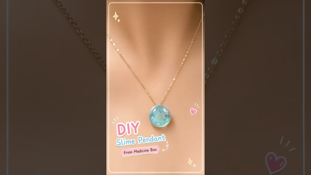 🎀✨DIY Slime Pendant  ♻️✨ | Medicine Blister Box Craft |Recycle|It’s me Hana|#shorts