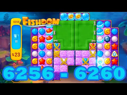 Fishdom Level 6256 - 6260 HD Walkthrough | 3 match puzzle | gameplay | android | 6257 | 6258 | 6259