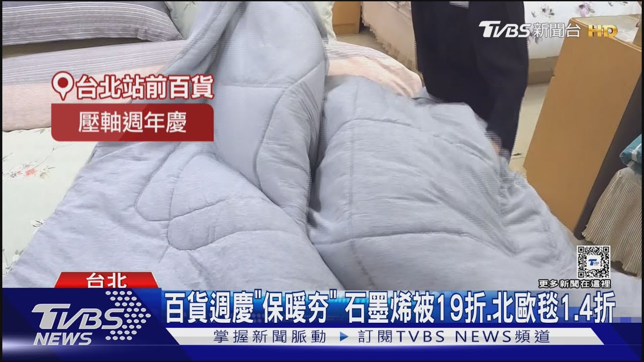 百貨週慶「保暖夯」 石墨烯被19折、北歐毯1.4折