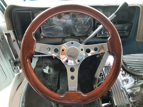 How to install a aftermarket steering wheel, adapter and a Horn button  in a Chevy Van G10 G20 G30