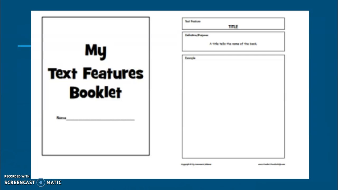 Nonfiction Text Features Lesson Plan