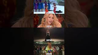 Shakira: "Hips Don’t Lie - Bamboo" (2006).  "Waka Waka" (2010).  "La La La" (2014). "Dai Dai" (2026)