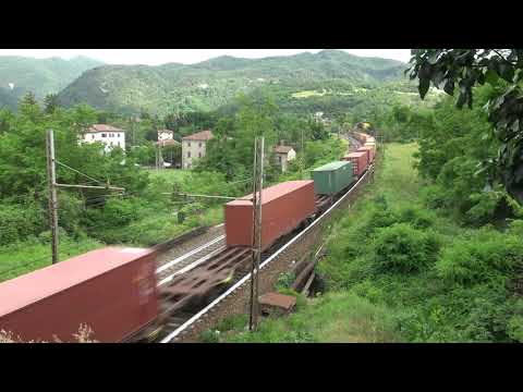 TIGRE E.652 CON MERCI DI CONTAINER TRANSITA A RIGOROSO (AL) 7 - 6 - 2018